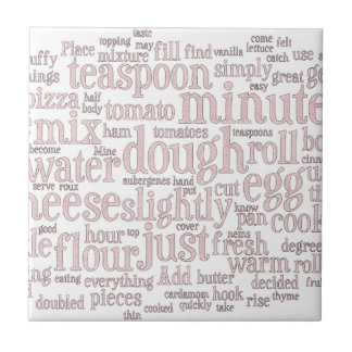 Baking and Culinary Words Tile
