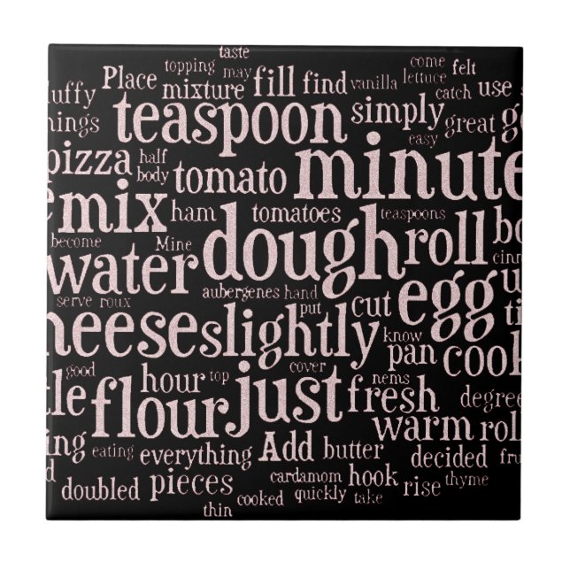 Baking and Culinary Words Tile (Front)