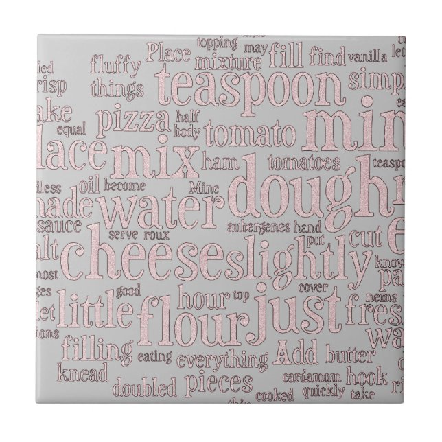 Baking and Culinary Words Tile (Front)
