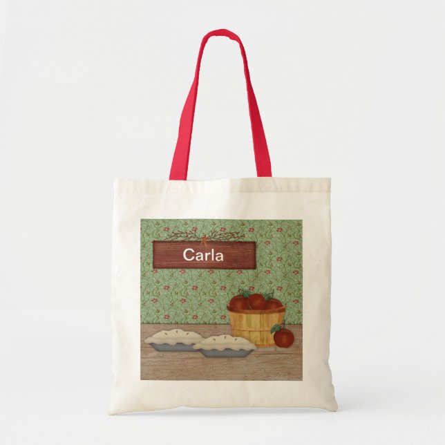 Baking Apple Pie Custom Name Bag (Front)