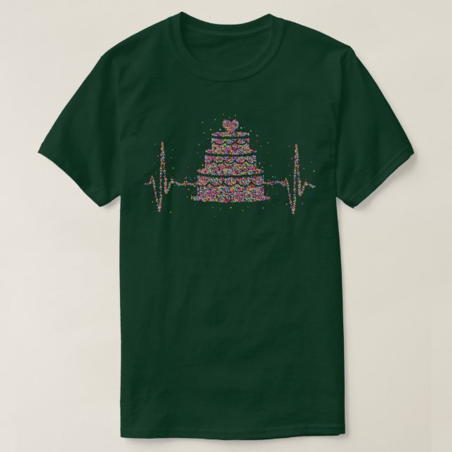 Baking Baker Baker Heartbeat Gift Idea T-Shirt (Design Front)