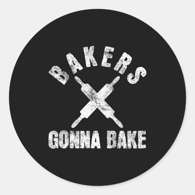 Baking Baker Bakery  Classic Round Sticker (Front)