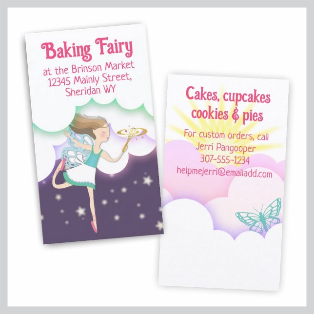baking baker pastry chef kitchen fairy business ca business card (Creator Uploaded)