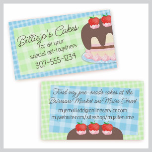 Baking bakery wedding cake artist pastry chef business card