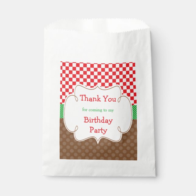 Baking Bears Birthday Party Favour Bags (Front)