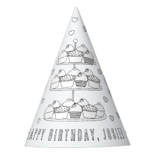 Baking Birthday Party - Colour Your Own Party Hat