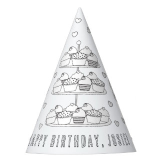 Baking Birthday Party - Colour Your Own Party Hat