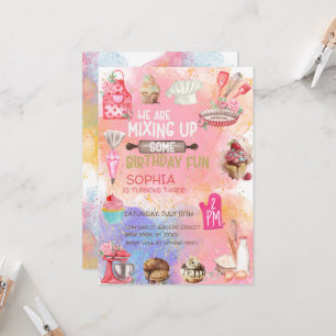 Baking Birthday Party Invitation