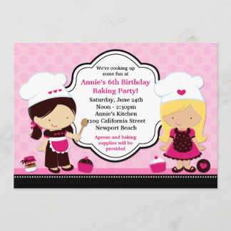 Baking Birthday Party Invitation