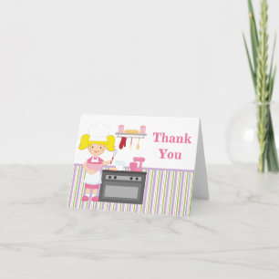 Baking Birthday Party Thank You Card