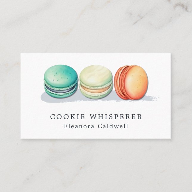 Baking Blogger Influencer Macarons Business Card (Front)