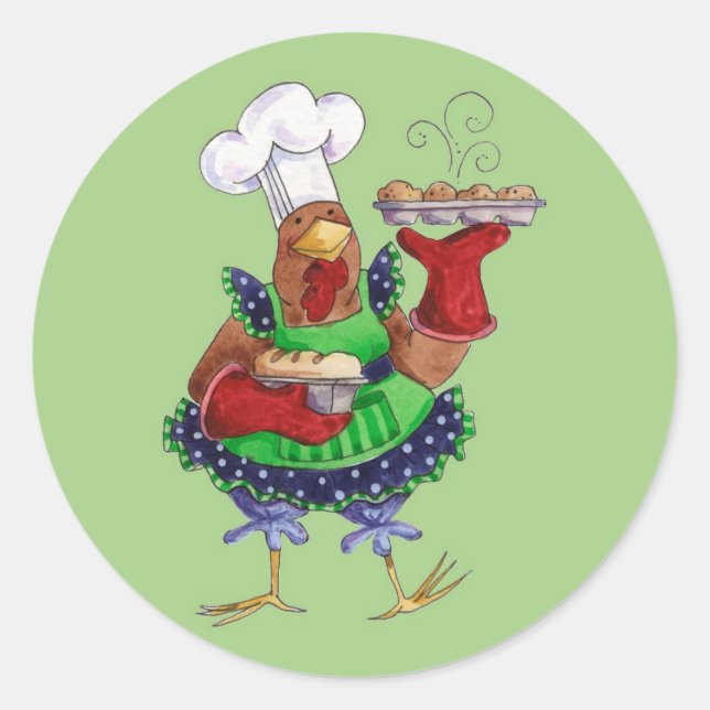 Baking Bread Classic Round Sticker (Front)