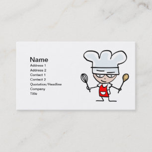 Baking business cards - cartoon chef for bakery
