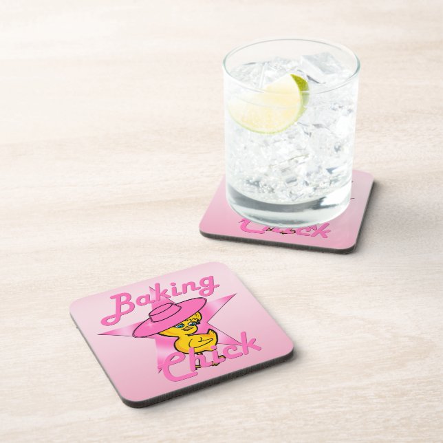 Baking Chick #8 Coaster (Right Side)