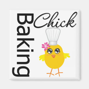 Baking Chick Magnet
