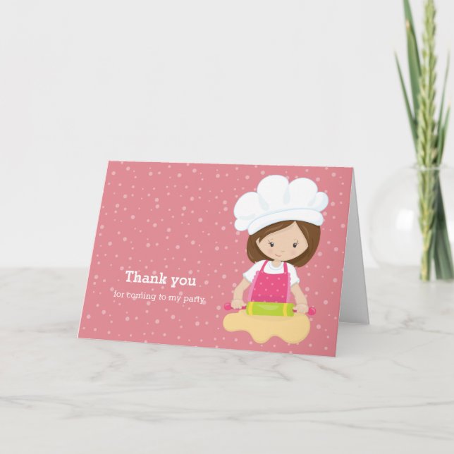 Baking * choose your background colour thank you card (Front)