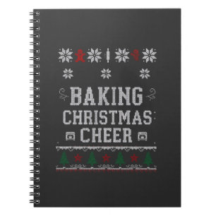 Baking Christmas Cheer Gingerbread Oven Knit Patte Notebook