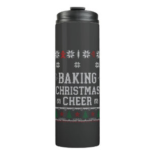 Baking Christmas Cheer Gingerbread Oven Knit Patte Thermal Tumbler