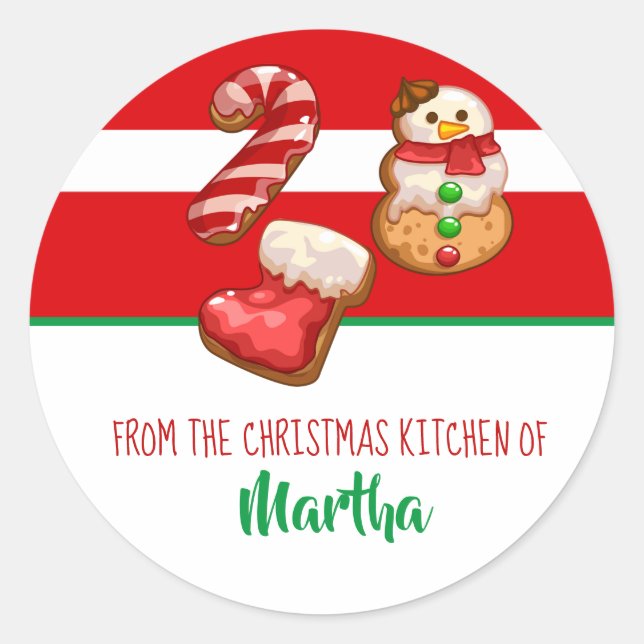Baking Christmas Cookie stickers (Front)