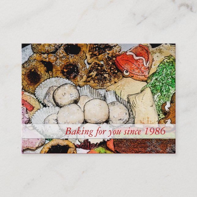 Baking - Christmas Cookies Business Card (Front)