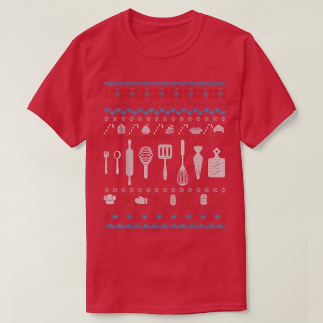 Baking Christmas Gifts For Baker Men Women  Ugly C T-Shirt (Design Front)