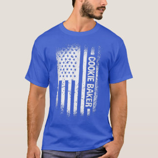 Baking Cookie Baker USA Flag Cookie T-Shirt