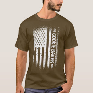 Baking Cookie Baker USA Flag Cookie T-Shirt