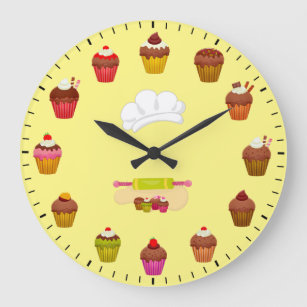 Baking Cookies and Cakes Large Clock