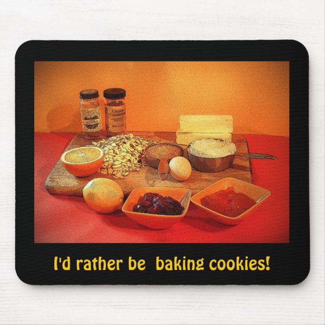 Baking Cookies Mouse Mat (Front)