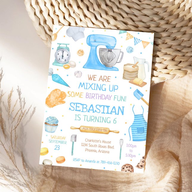 Baking Cooking Birthday Party Invitation (Creator Uploaded)