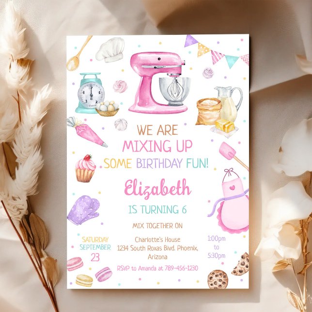 Baking Cooking Birthday Party Invitation (Creator Uploaded)