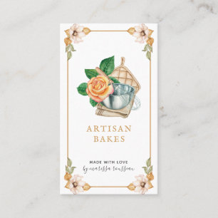 Baking & Cooking Utensil Watercolor Bakery Busines Business Card
