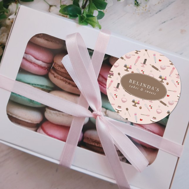 Baking & Cooking Utensils Bakery Cooking Classic Round Sticker (Baking & Cooking Utensils Bakery Cooking Classic Round Sticker)