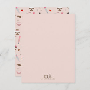 Baking & Cooking Utensils Bakery Cooking Monogram Card