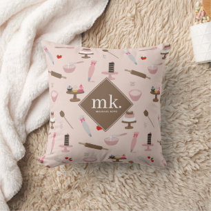 Baking & Cooking Utensils Bakery Cooking Monogram Cushion