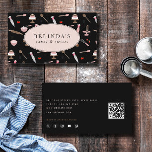 Baking & Cooking Utensils Bakery Cooking QR Code Business Card