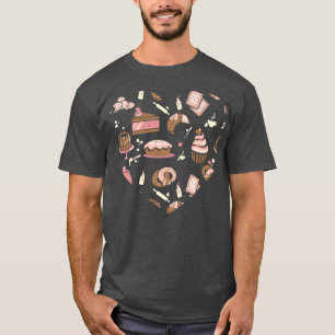 baking cupcake cute heart muffin cooking bakery  T-Shirt