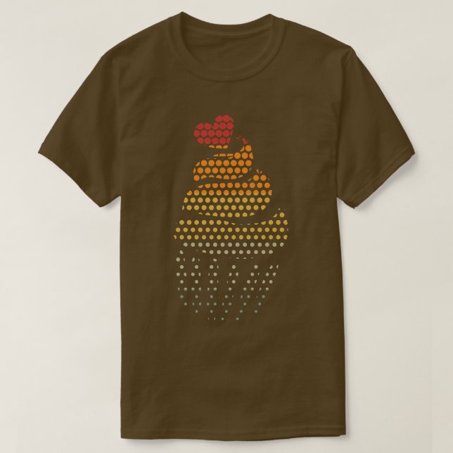 baking cupcakes bakery baker retro cupcake  T-Shirt (Design Front)