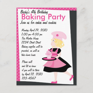 Baking Cutie Invitation
