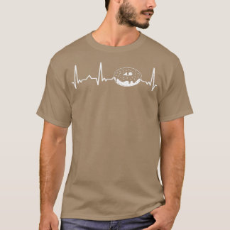 Baking Doughnut Doughnut Lover Baker EKG Heartbeat T-Shirt