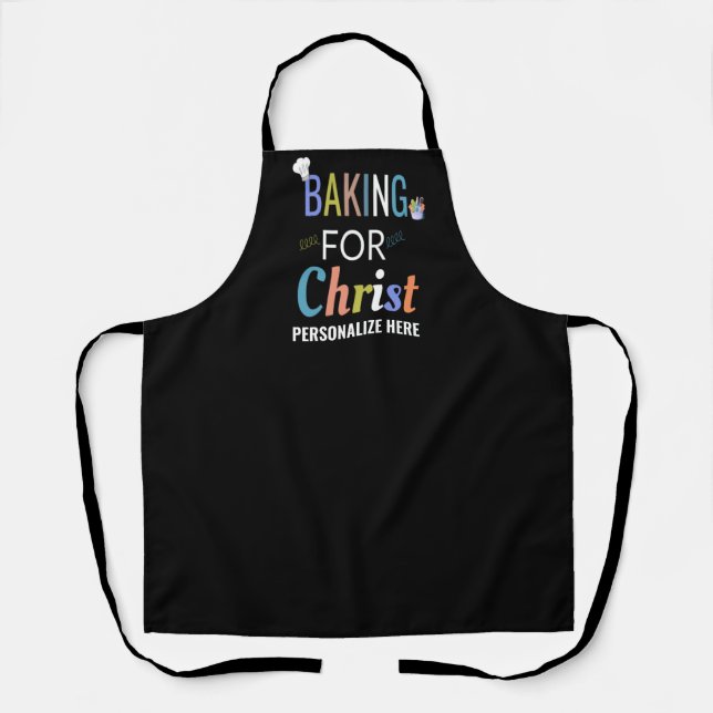 Baking for Christ Personalised Bakers Apron (Front)
