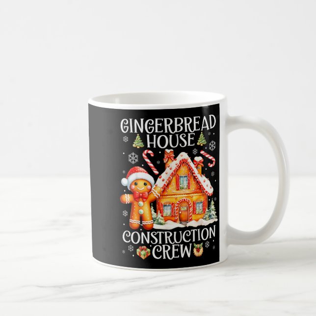Baking Gingerbread House Construction Crew Christm Coffee Mug (Right)
