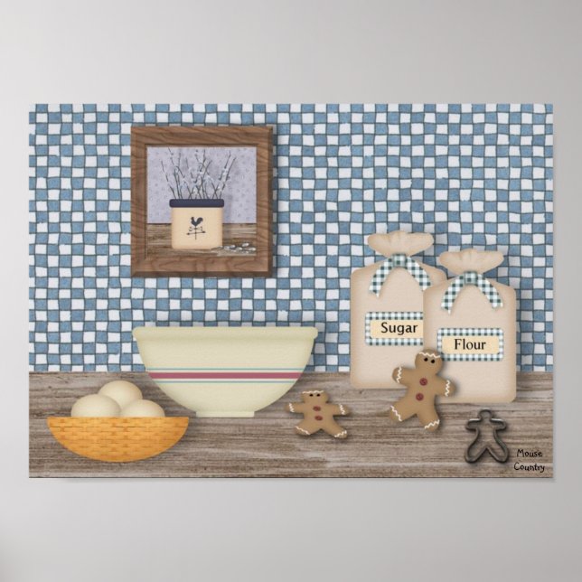 Baking Gingerbread Men Poster (Front)