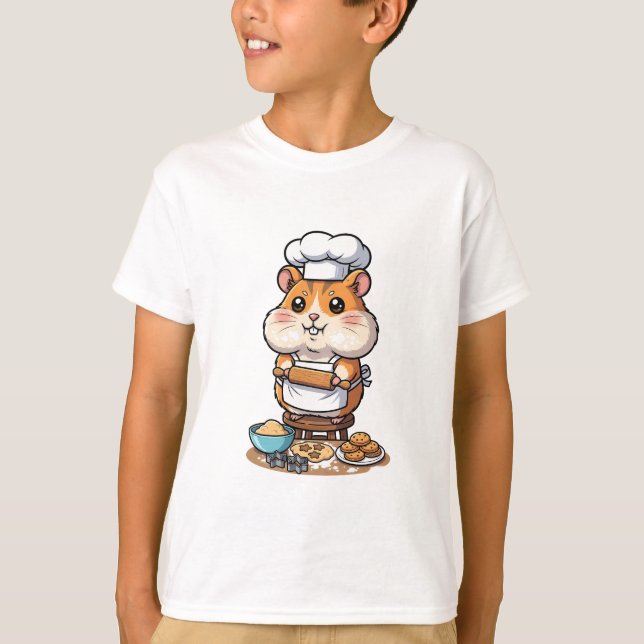 Baking Hamster Chef Small Baker Kids T-Shirt (Front)