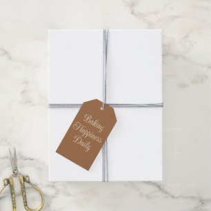 Baking Happiness Daily Warm Caramel Brown Bakery Gift Tags