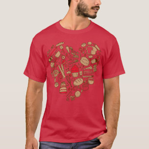 Baking Heart Baking Is The Way To My Heart Funny V T-Shirt
