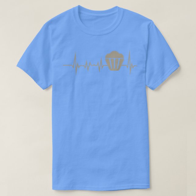 Baking Heartbeat Graphic Print Tee for Unise Bakin (Design Front)