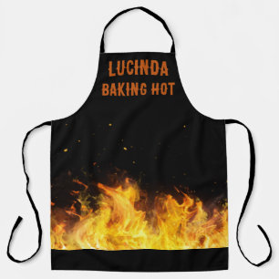Baking Hot Chef Flames Personalize Apron