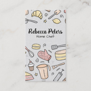 Baking Illustrations Culinary Catering Business Card