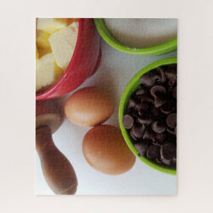 baking ingredients with chocolate chips jigsaw puzzle